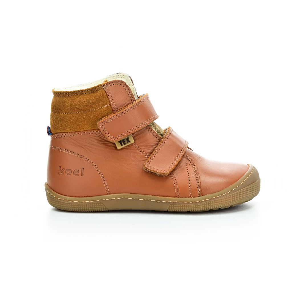 Koel4kids Demil Napa Wool Cognac Winter-Barfußschuhe