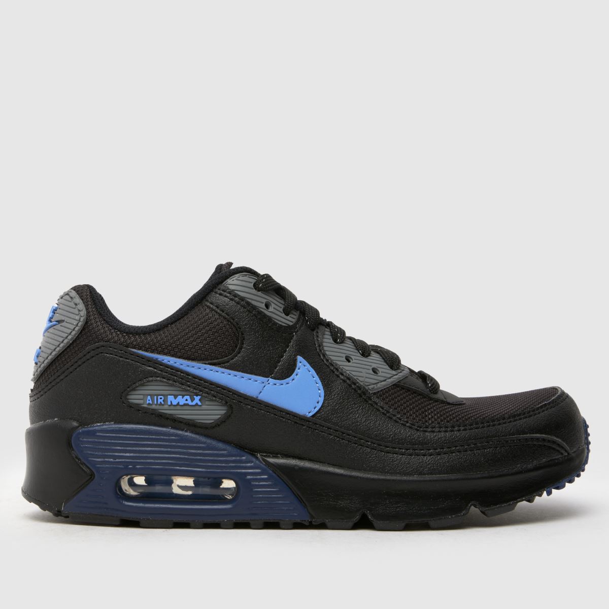 Nike svarta & marinblå Air Max 90 Next Nature pojkar/ungdomsskor