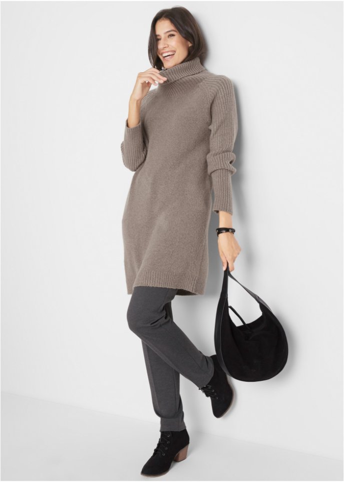 Longpullover mit Rollkragen