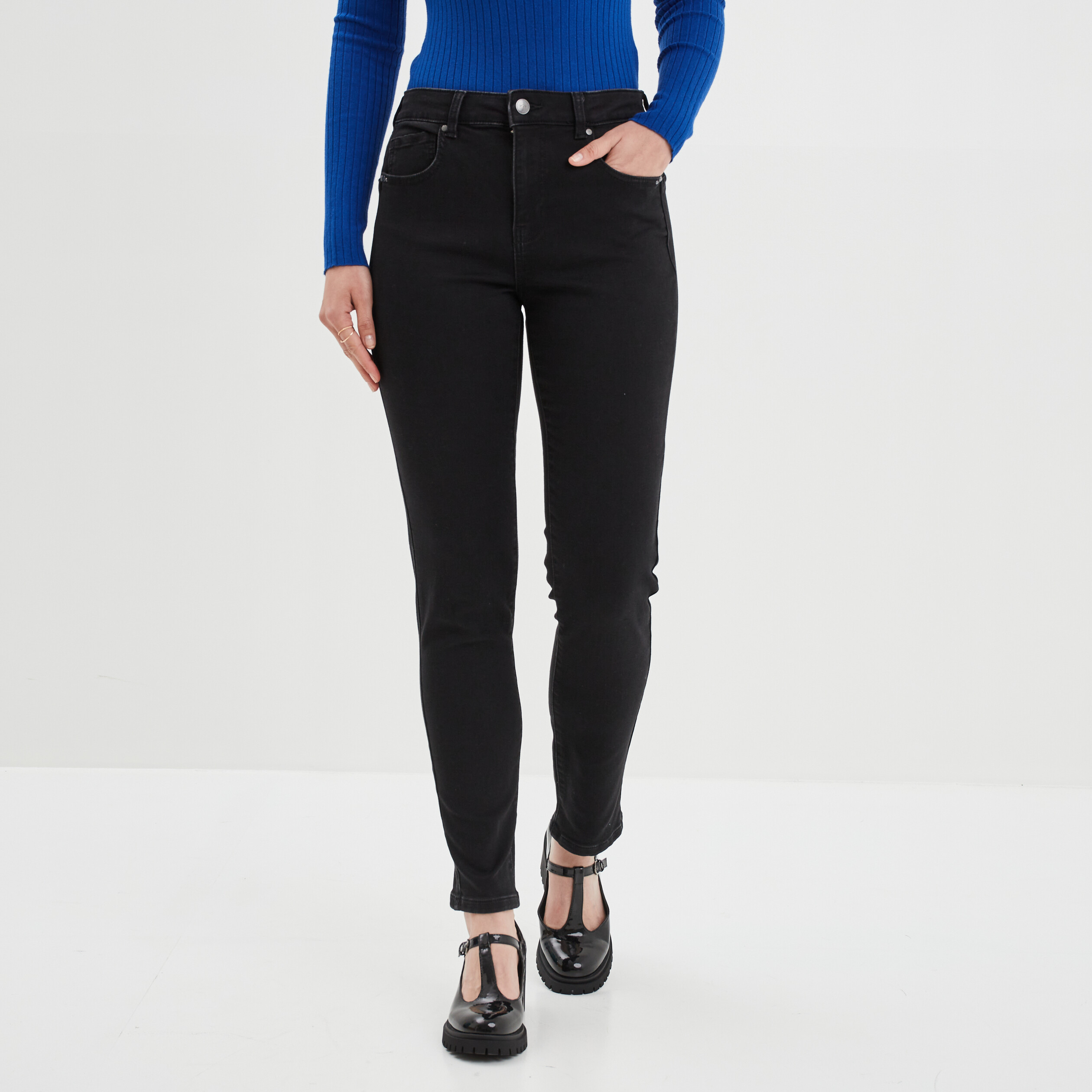 Jeans slim push up Mosquitos denim noir femme | La Halle
