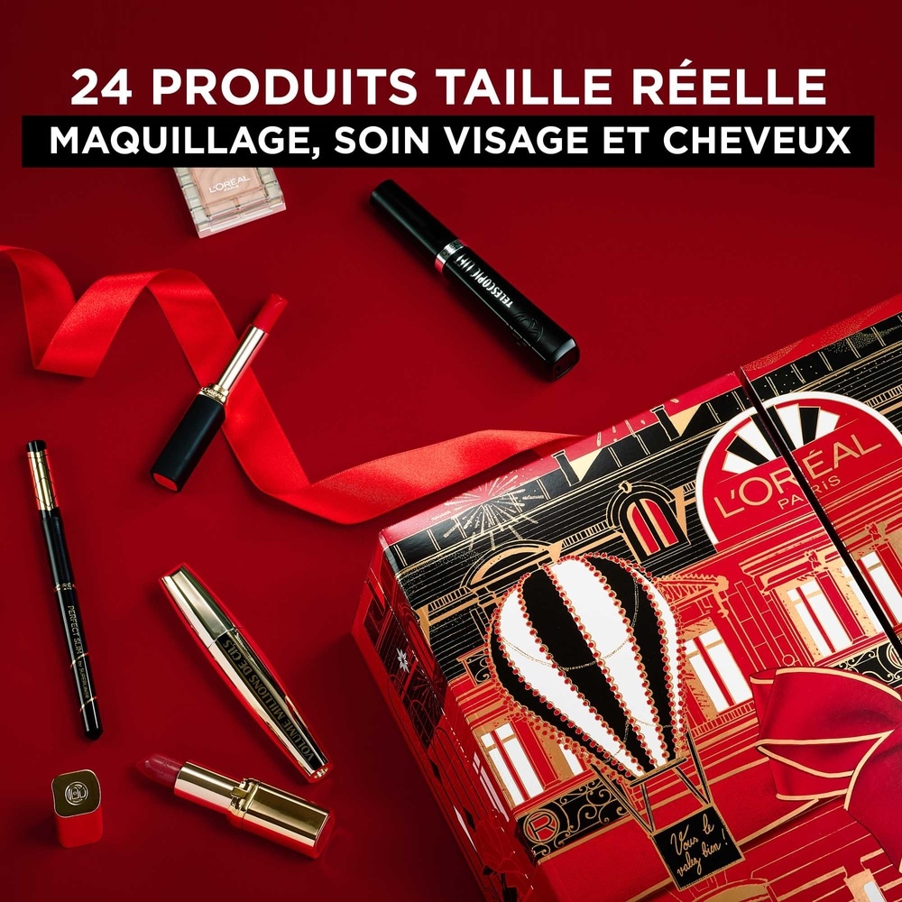 L'Oréal Paris Calendrier de l'Avent Coffret 24 jours maquillage, soin visage, cheveux
