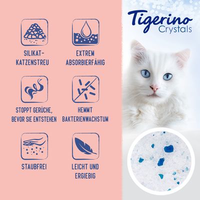 Tigerino Crystals Katzenstreu gemischtes Probierpaket 6 x 5 l
