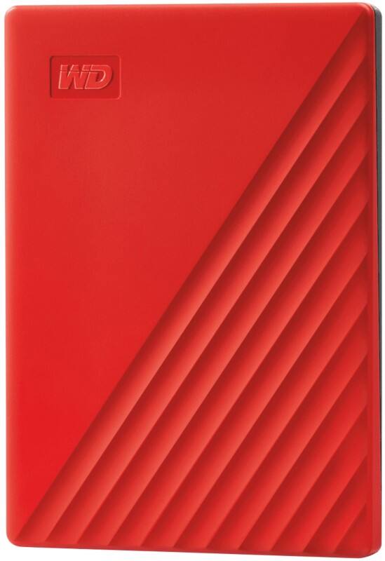 Western Digital 2 TB Festplatte Portable Extern My Passport USB 3.2 Typ A Automatische Sicherung, Kennwortschutz Rot