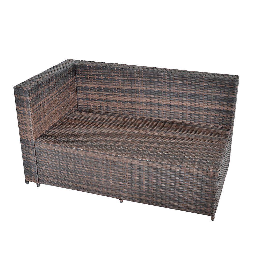Mucola Gartenlounge-Set Polyrattan Sitzgruppe mit Auflagenbox Sitzgarnitur Gartengarnitur, (Set, 2-tlg), Sicherheitsglasplatte