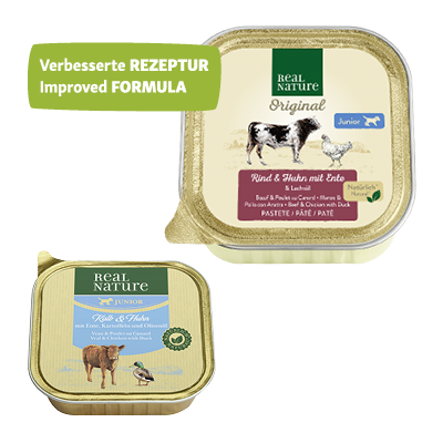 REAL NATURE Hundenassfutter REAL NATURE Junior Rind & Huhn mit Ente 17x100g