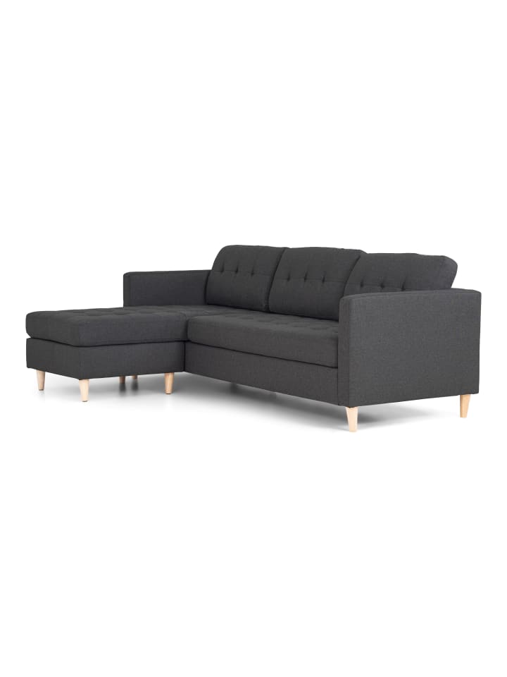 ebuy24 Ecksofa Marino Dunkelgrau 219 x 151 cm günstig kaufen onesize