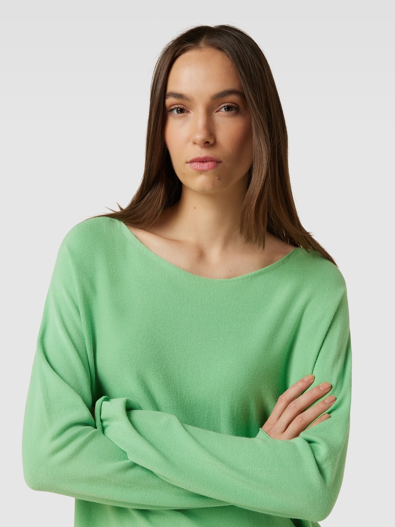 Strickpullover mit Rundhalsausschnitt in grün