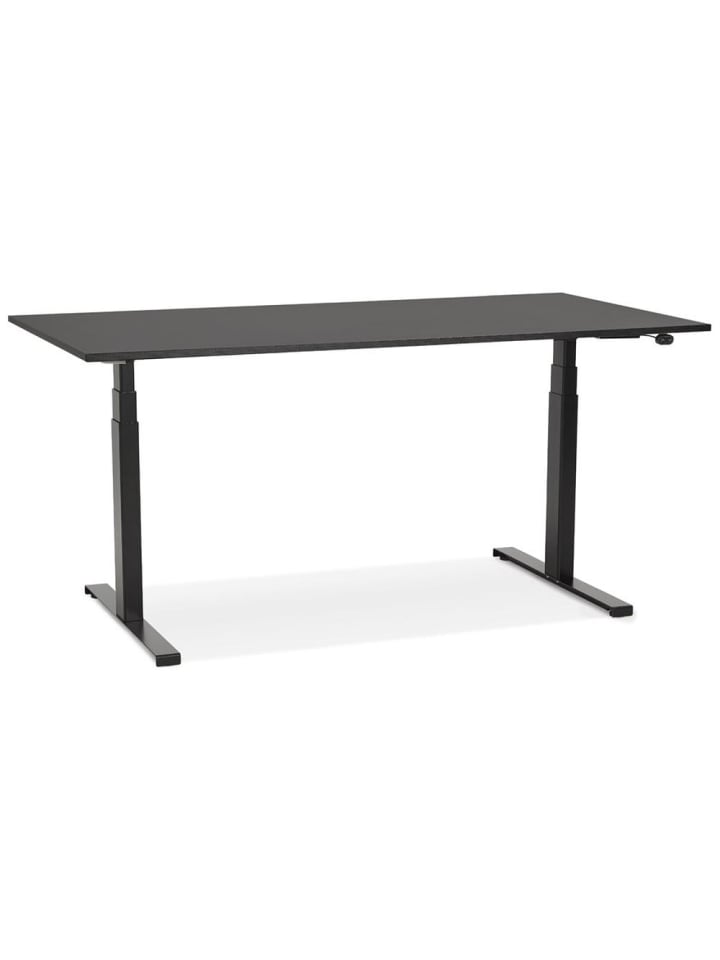 KADIMA DESIGN Schreibtisch 140x70 cm elektrisch höhenverstellbar ergonomisch in Schwarz günstig kaufen