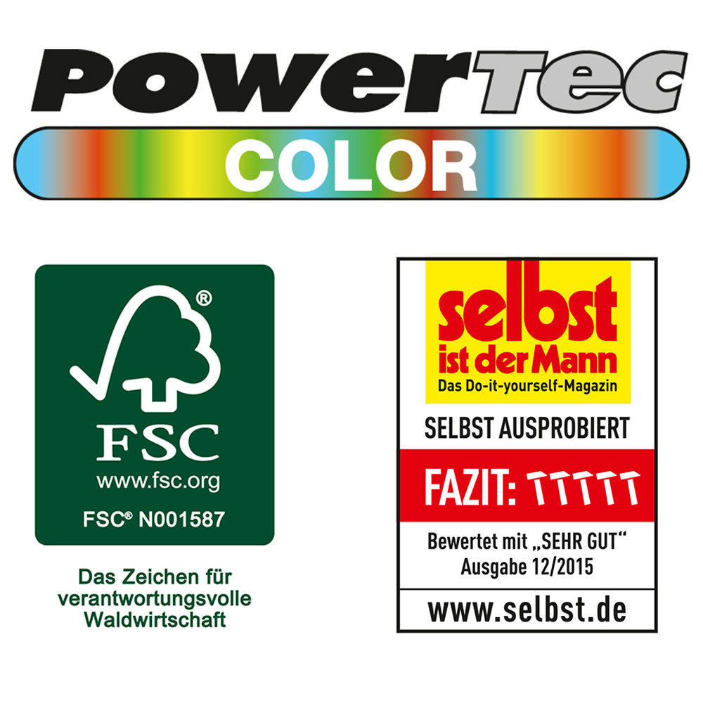 Powertec Color Lasur-Pinsel-Set - 5tlg. 