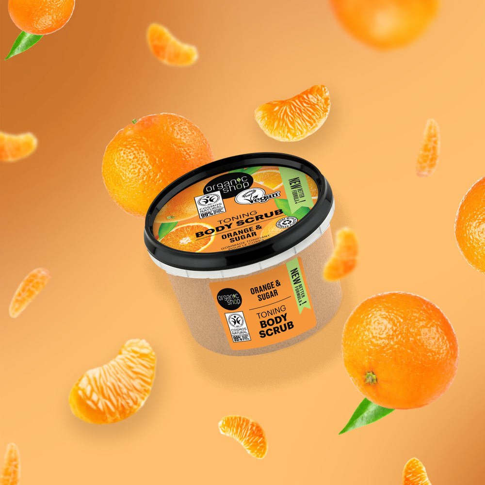 organic shop Gommage Corps Tonifiant Orange Vegan Naturel Gommage corps