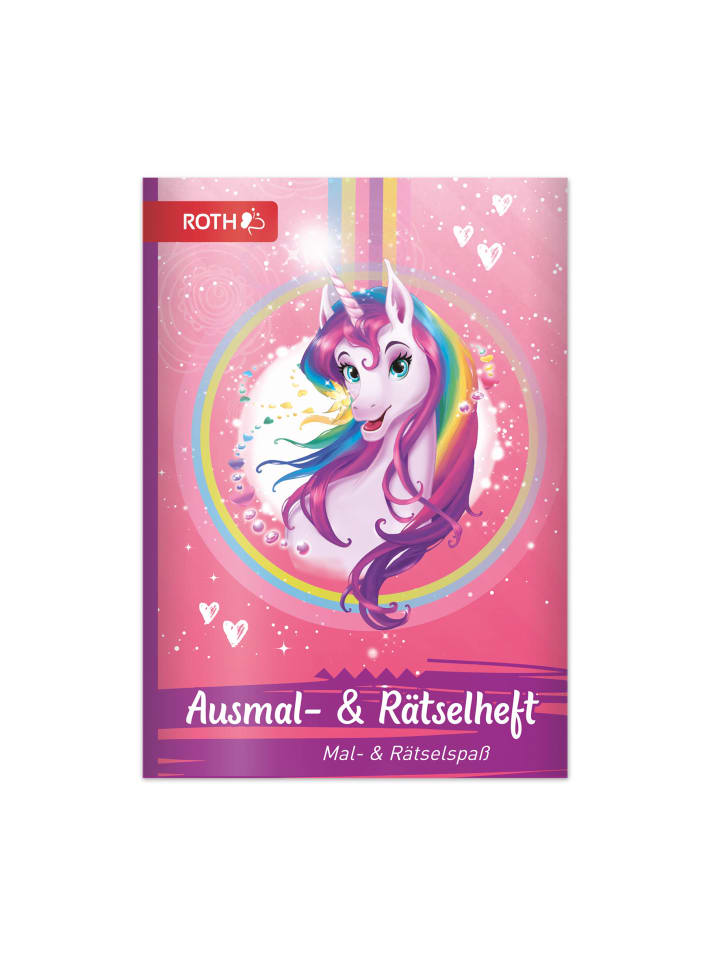 ROTH Set Ausmalbuch und Buntstifte, Einhornportrait in Rosa günstig kaufen onesize