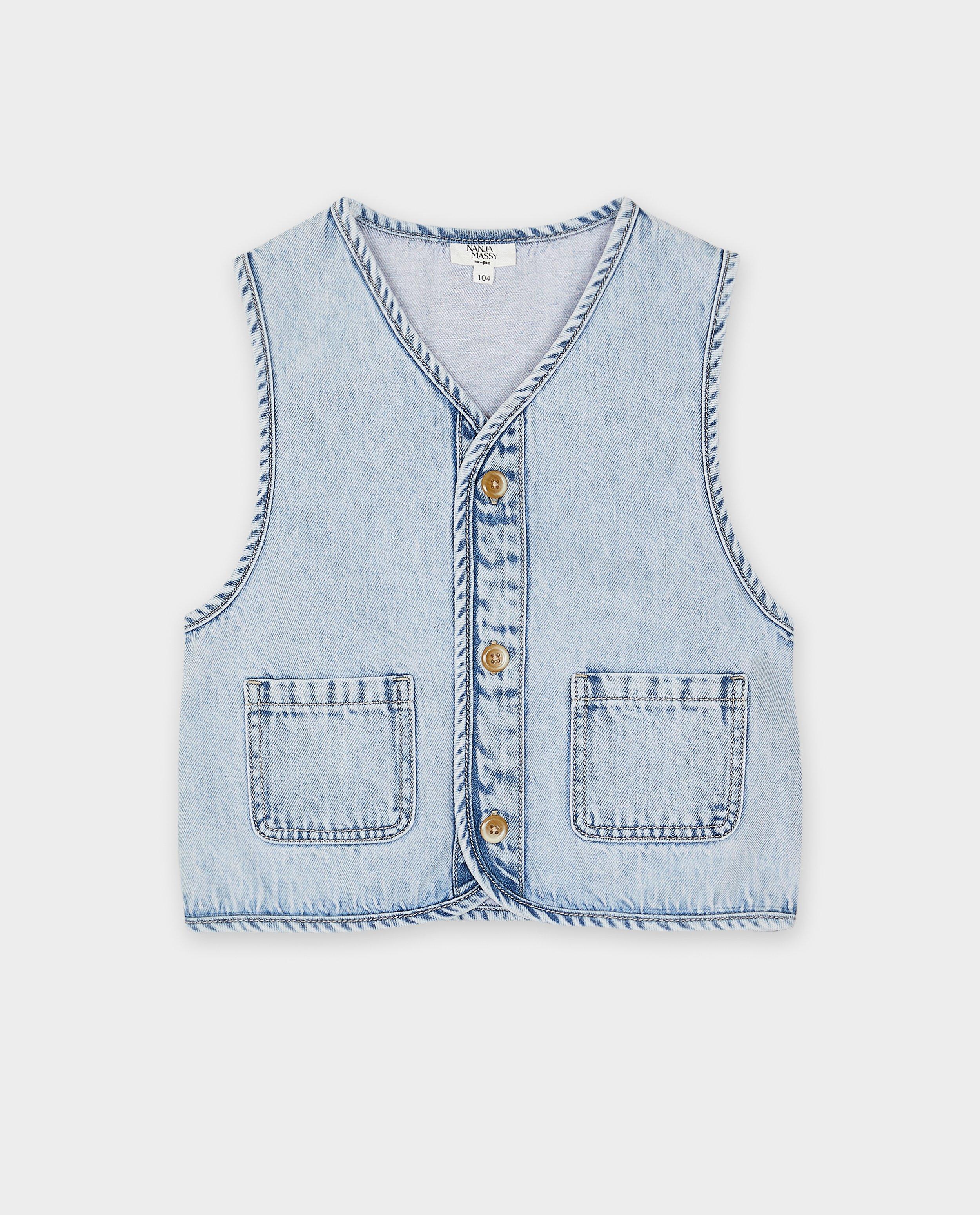 Nanja Massy unisex farmer mellény, 3-8 éves korig világoskék