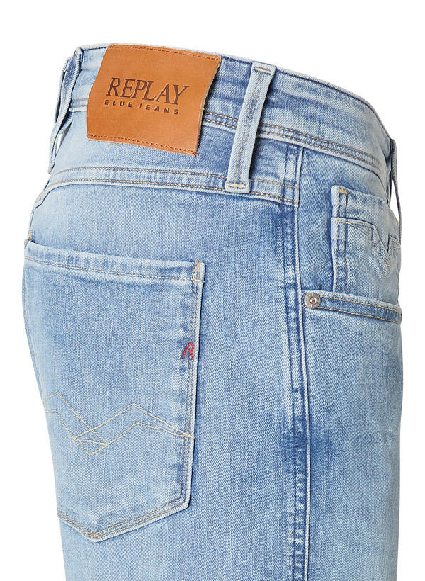 Replay, Jeans Anbass, Slim Fit, Baumwoll-Stretch, hellblau