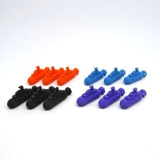 Submarine Action Markers for Underwater Cities - 12 Pieces