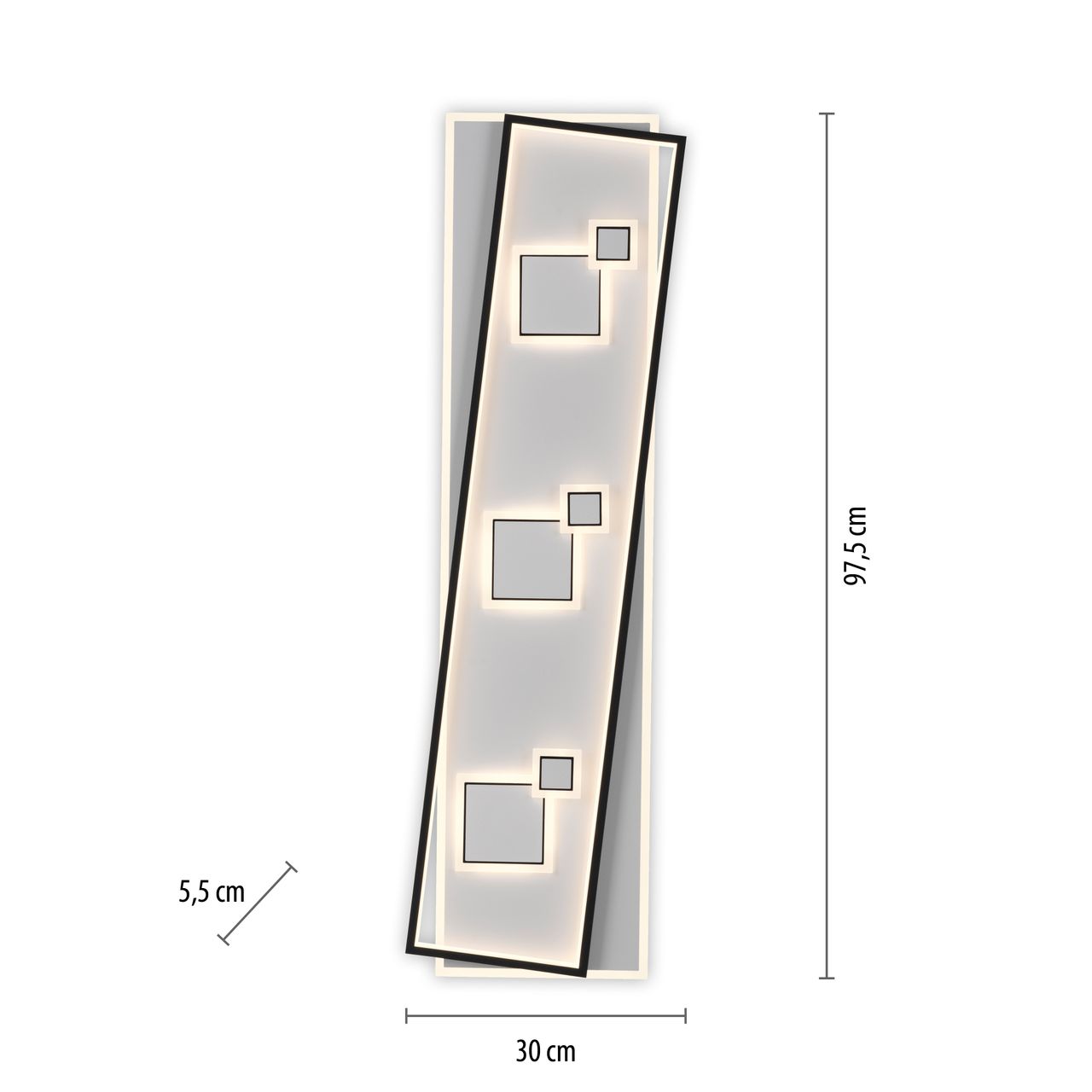Paul Neuhaus LED Deckenleuchte MAILAK, 1x LED-Board/24Watt   1x LED-Board/12Watt, Weiss