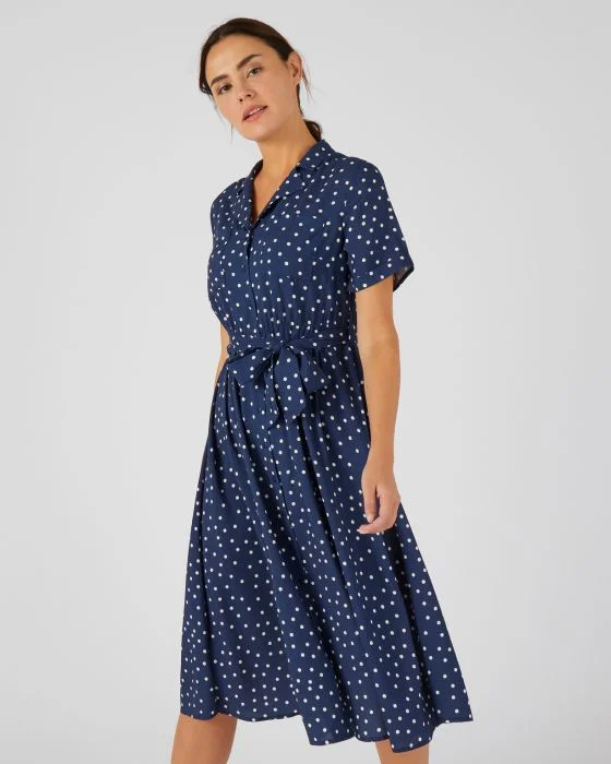 Robe-chemise pure viscose imprimée