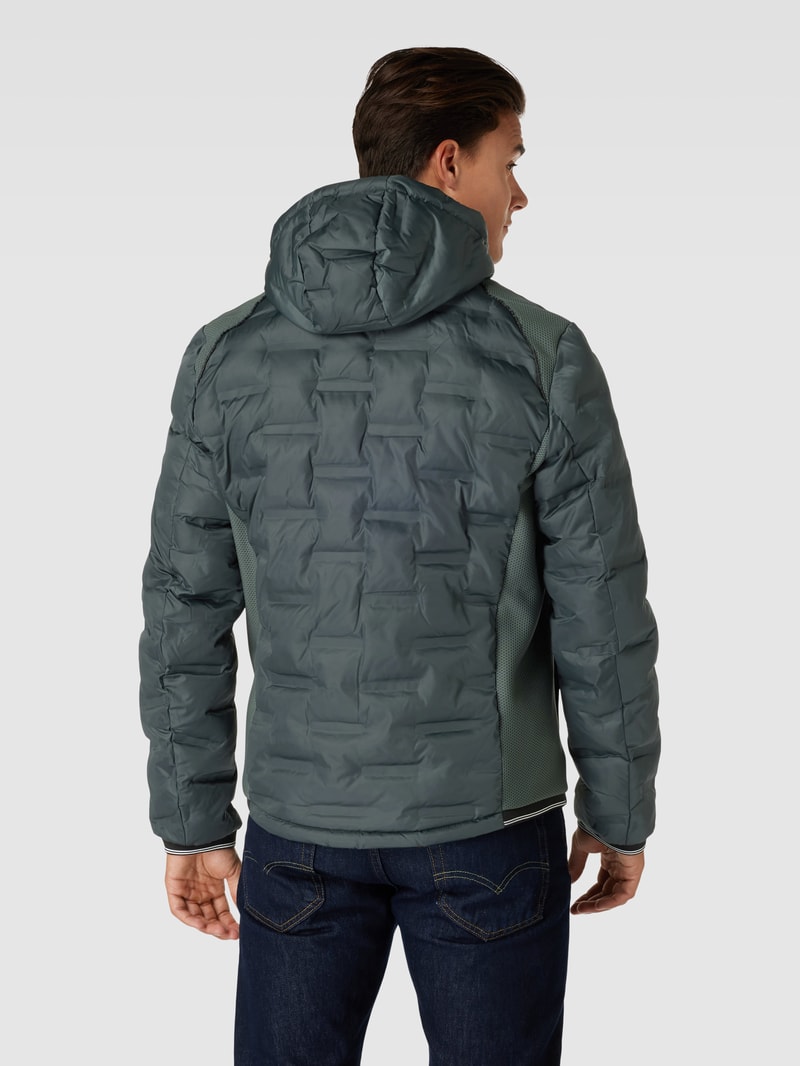Steppjacke mit Label-Detail in olivgrün