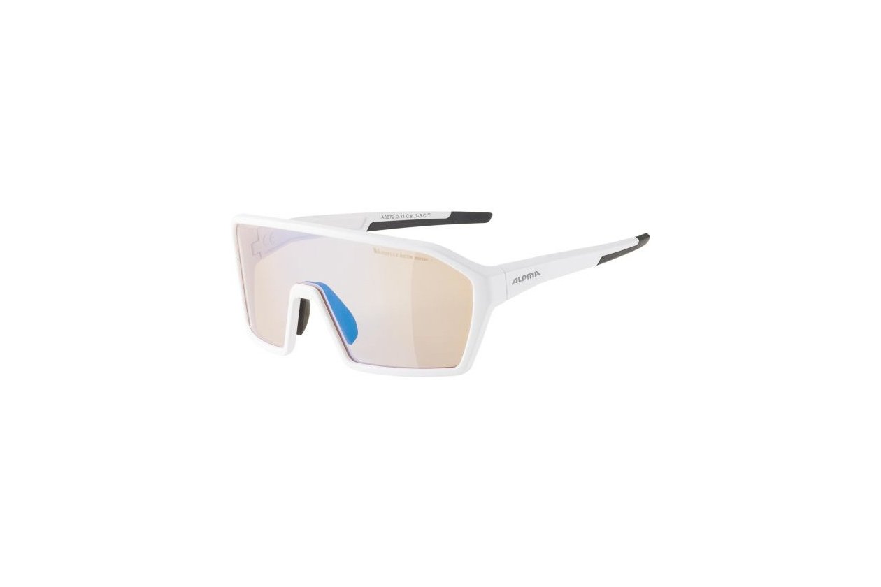 Alpina Ram Q-Lite V white matt / blue mirror lens