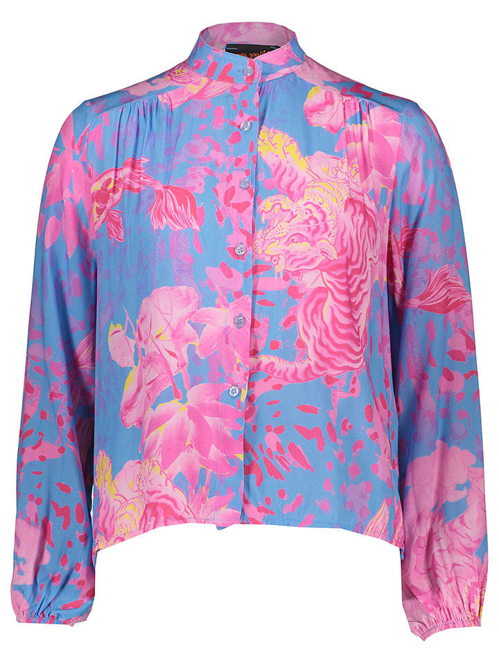 miss goodlife Bluse in Blau/ Pink günstig kaufen