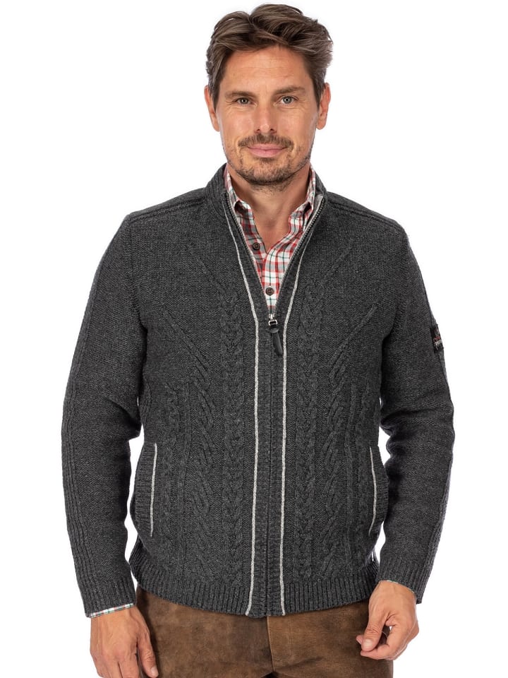 Spieth & Wensky Strickjacke WADIM in dunkelgrau günstig kaufen S