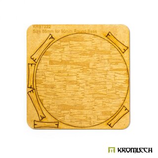 Wooden Planks 90 mm Round Base Topper (1)