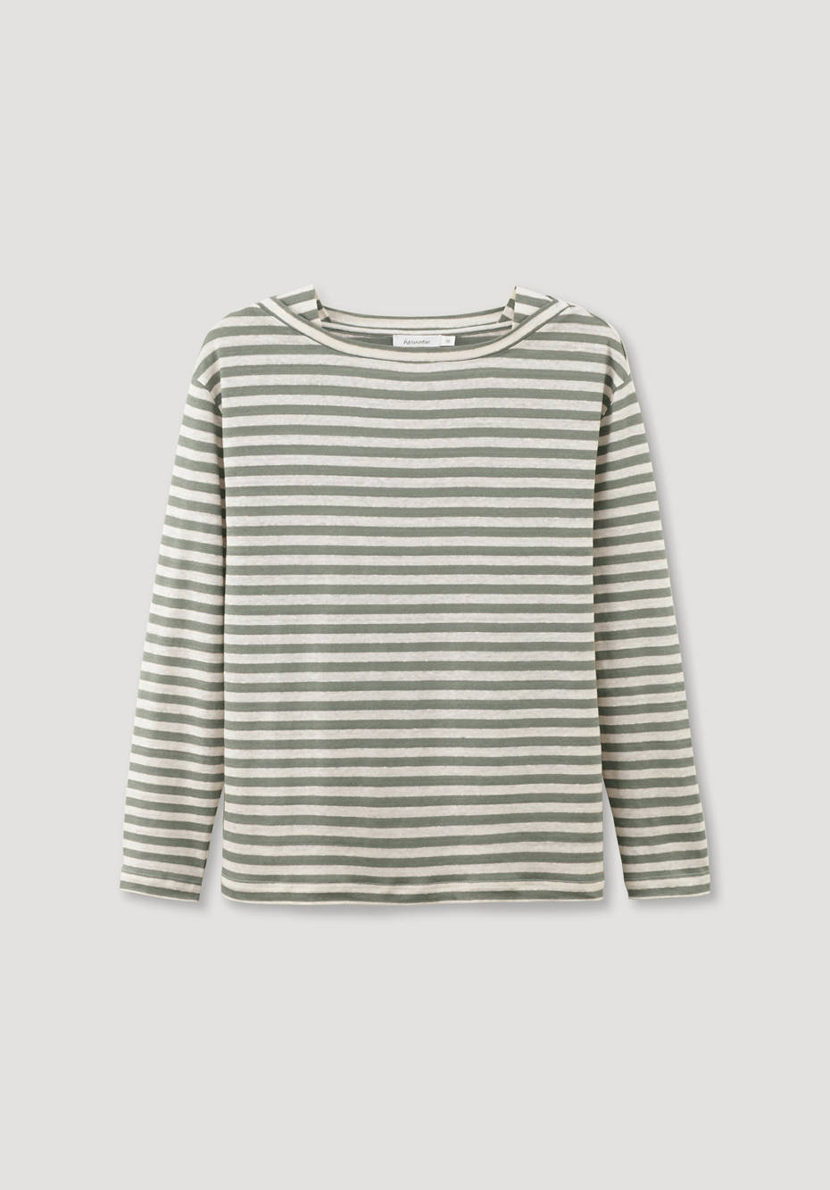 Ringel-Langarmshirt aus reinem Leinen