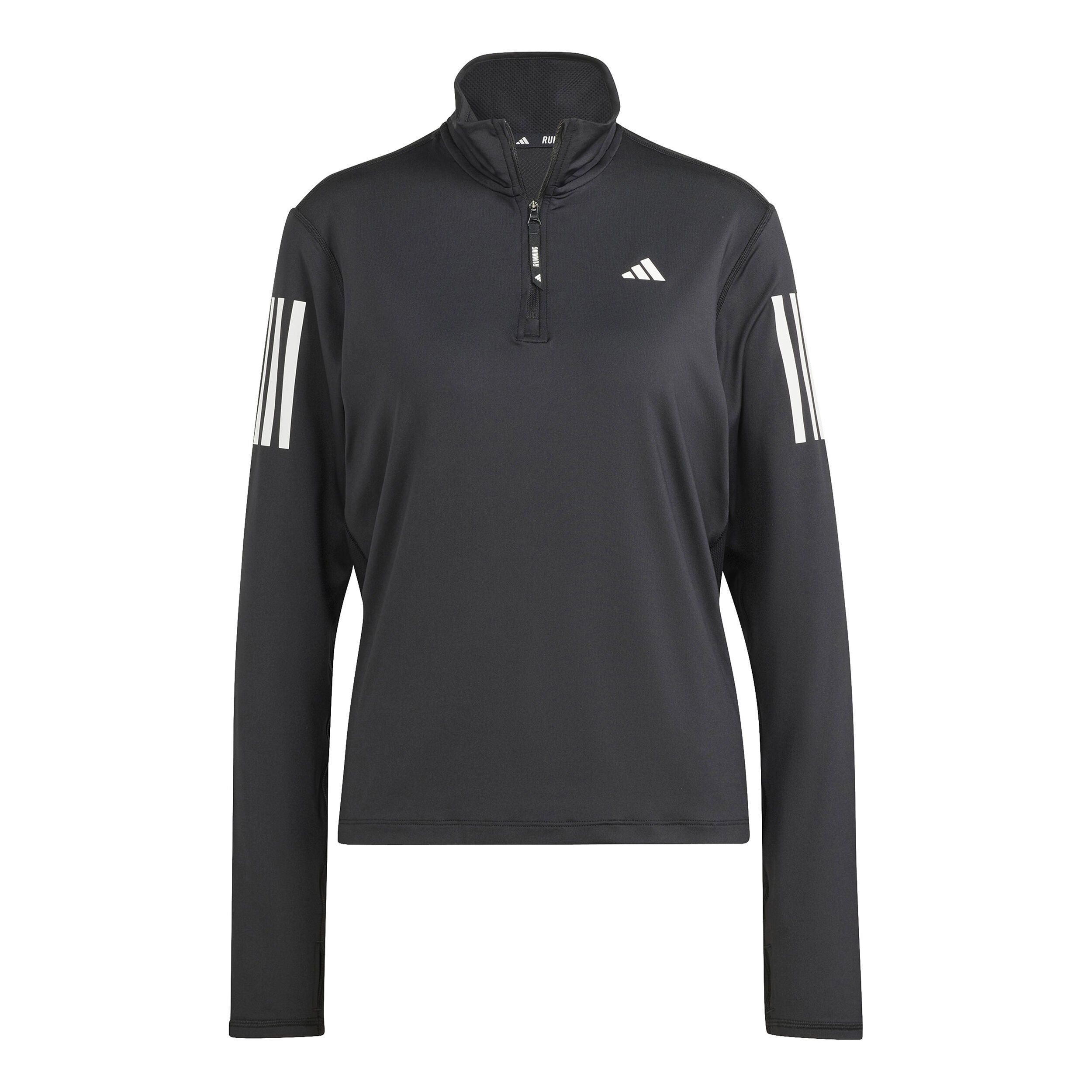 Own The Run B Half-Zip Longsleeve Laufshirt Damen - Schwarz