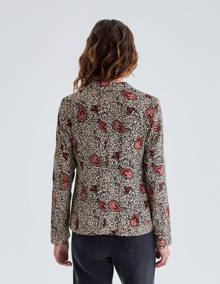 Veste de costume écrue recyclée léo cachemire Femme