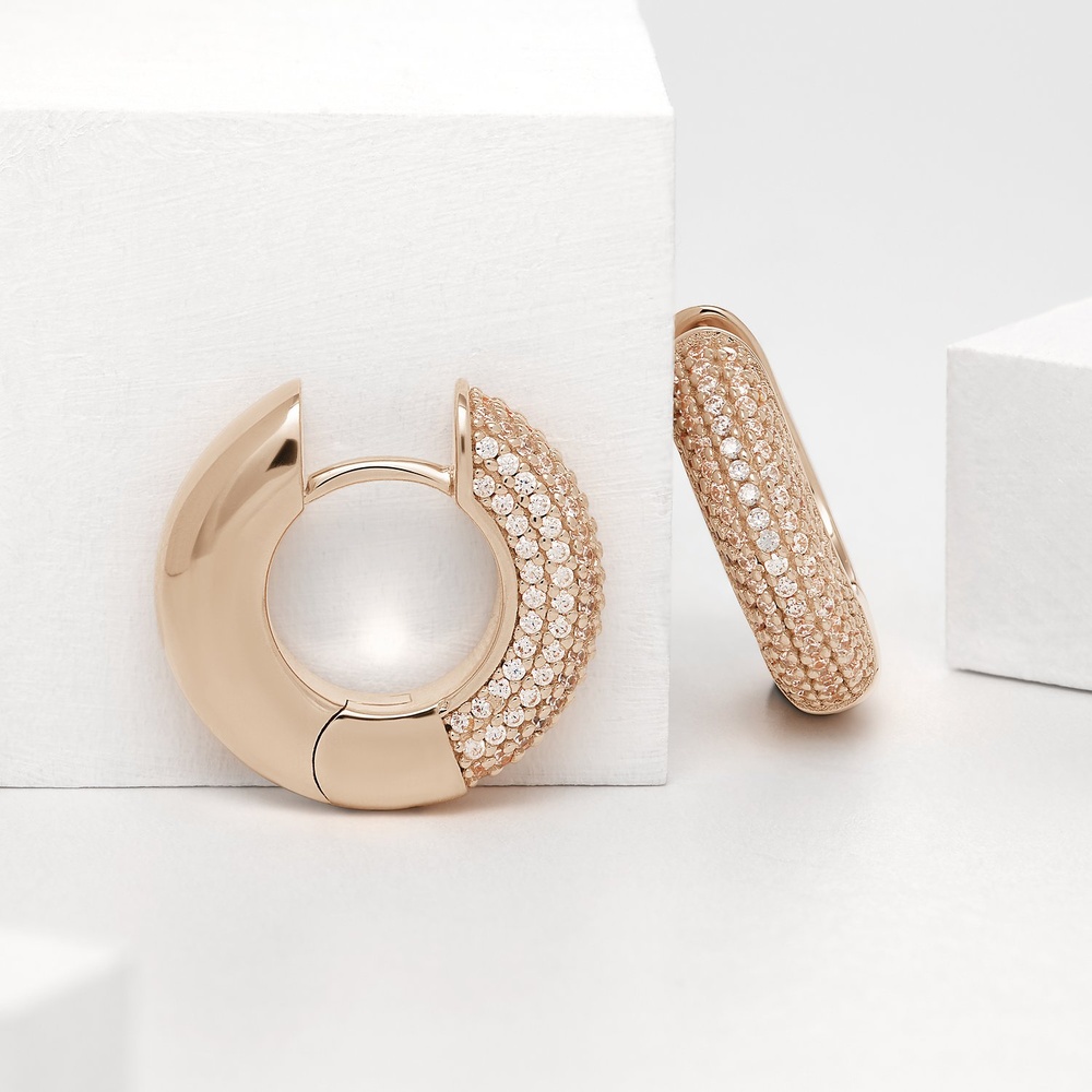 Jette Créoles 925 Argent Boucles d'oreilles