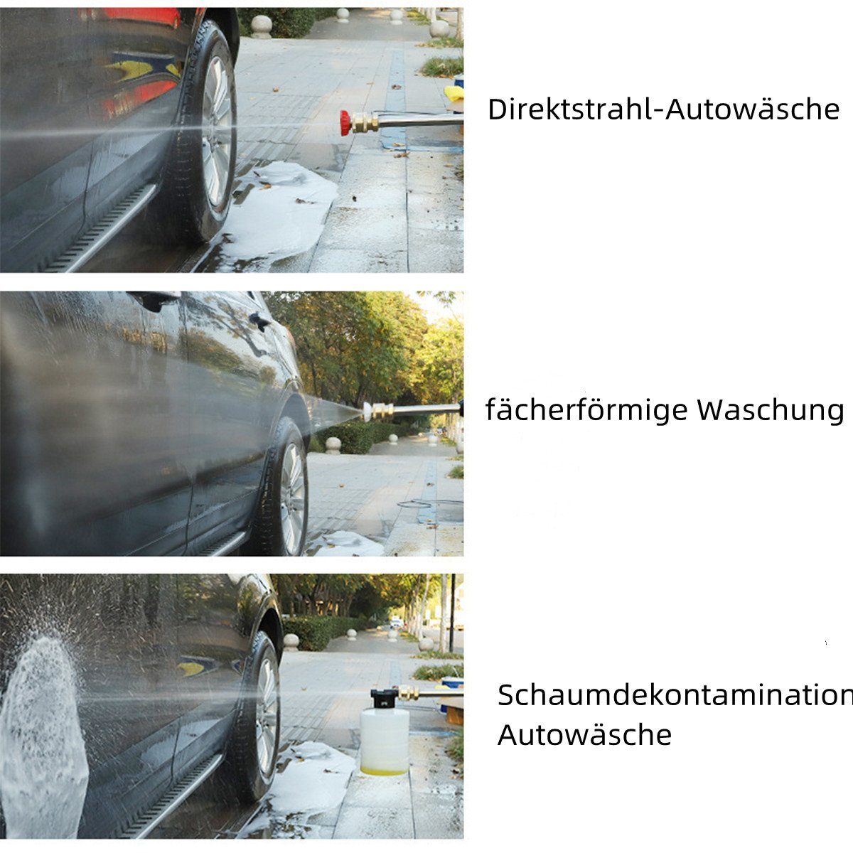 MECO Hochdruckreiniger, (mit Akku und Ladegerät), Wirless Wasserpistole 30bar 24V 12000U/min mit 2 Akku