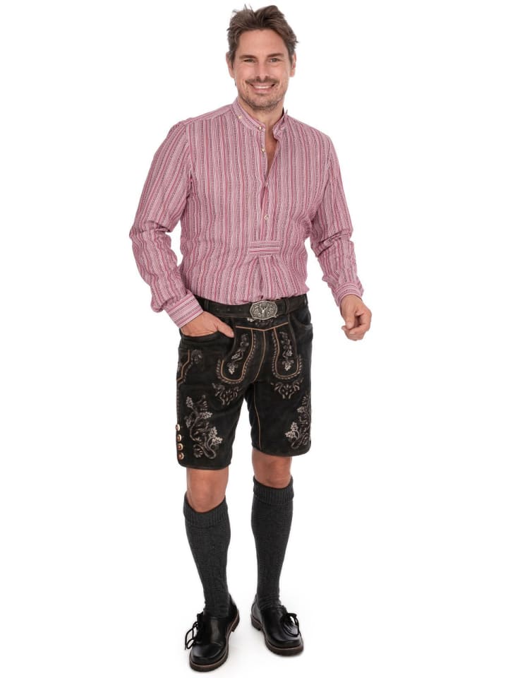 MADDOX Lederhose WALDKREUZ in schwarz günstig kaufen