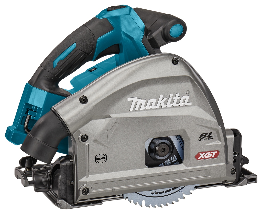 Set ferăstrău cu imersie fără fir Makita SP001GU102 XGT 40V Max 165 mm cu transmițător AWS, 2 șine de ghidare x 1500 mm, set de benzi de cuplare și geantă, 1 baterie x 4.0Ah și încărcător rapid în geantă