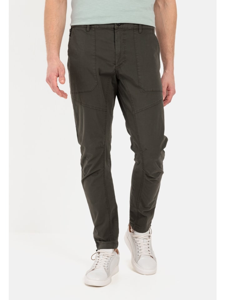 Camel Active Tapered Fit Worker Chino in Dunkelgrün günstig kaufen