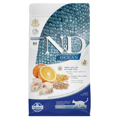 Farmina N&D Ocean gesundes Getreide Kabeljau & Orange Adult