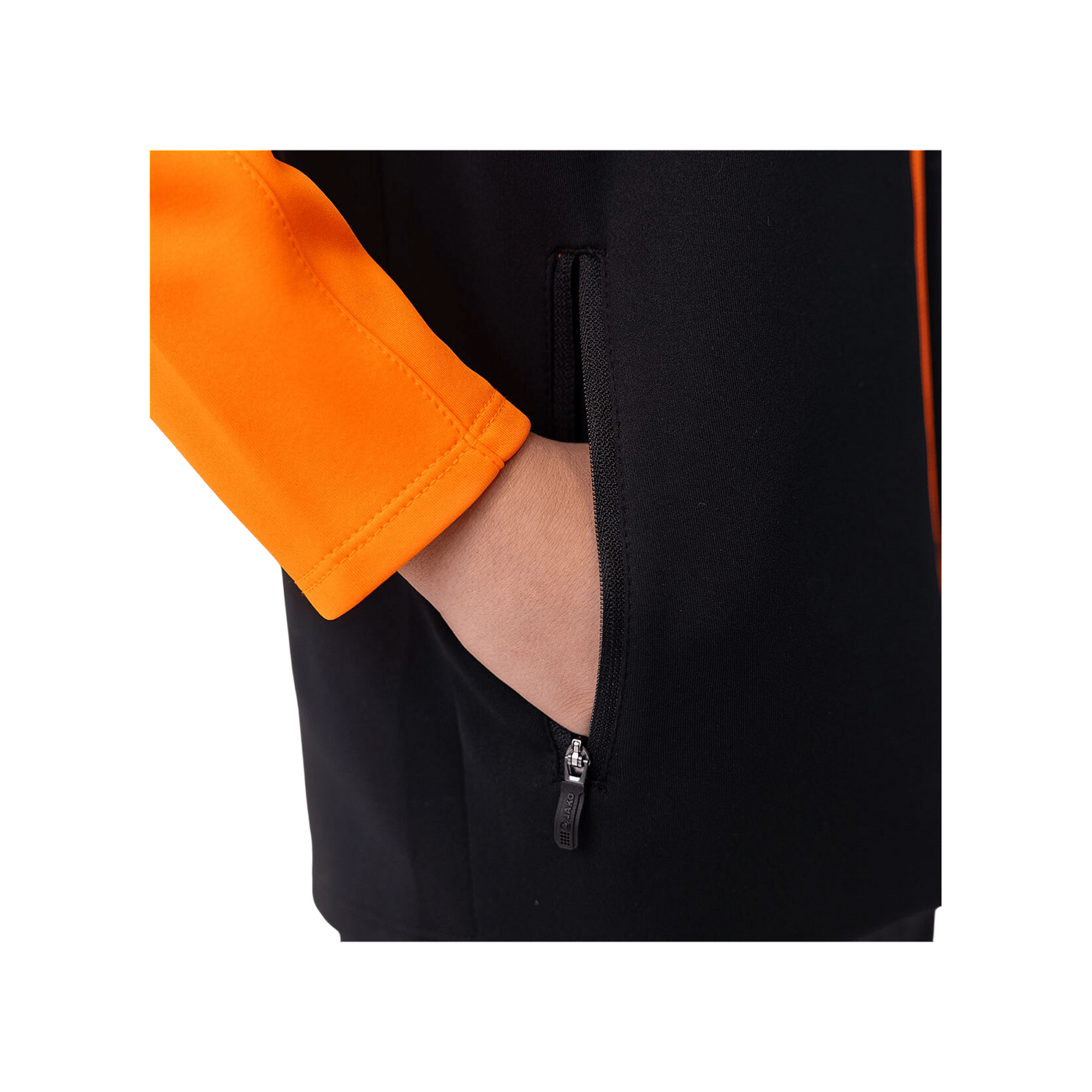 JAKO Icon Kapuzenjacke Kids Schwarz Orange F807