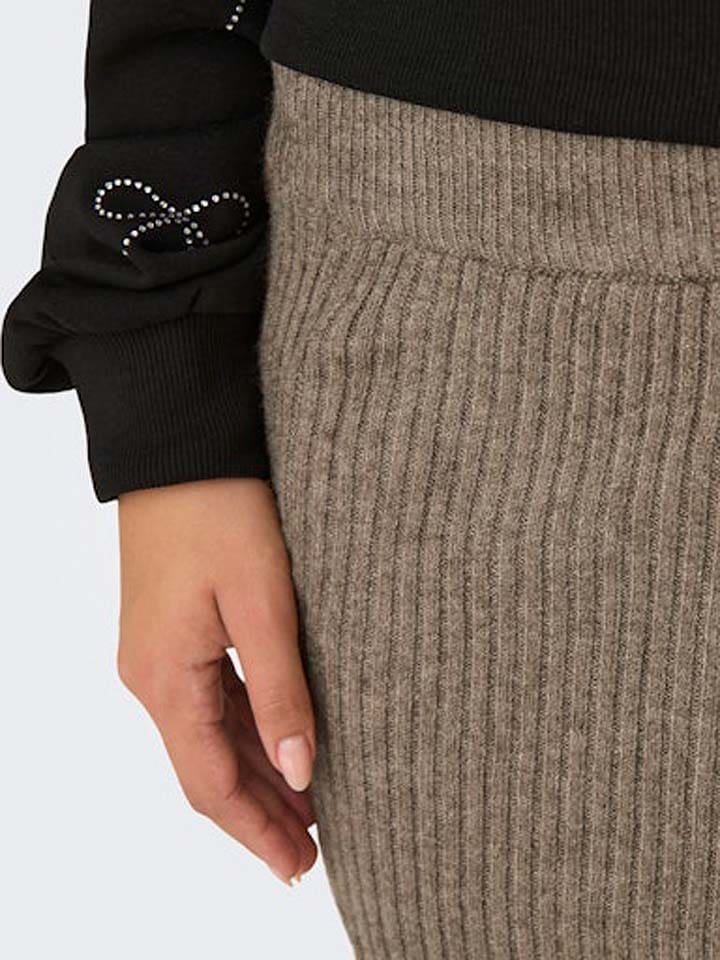 ONLY Strickrock in Braun günstig kaufen
