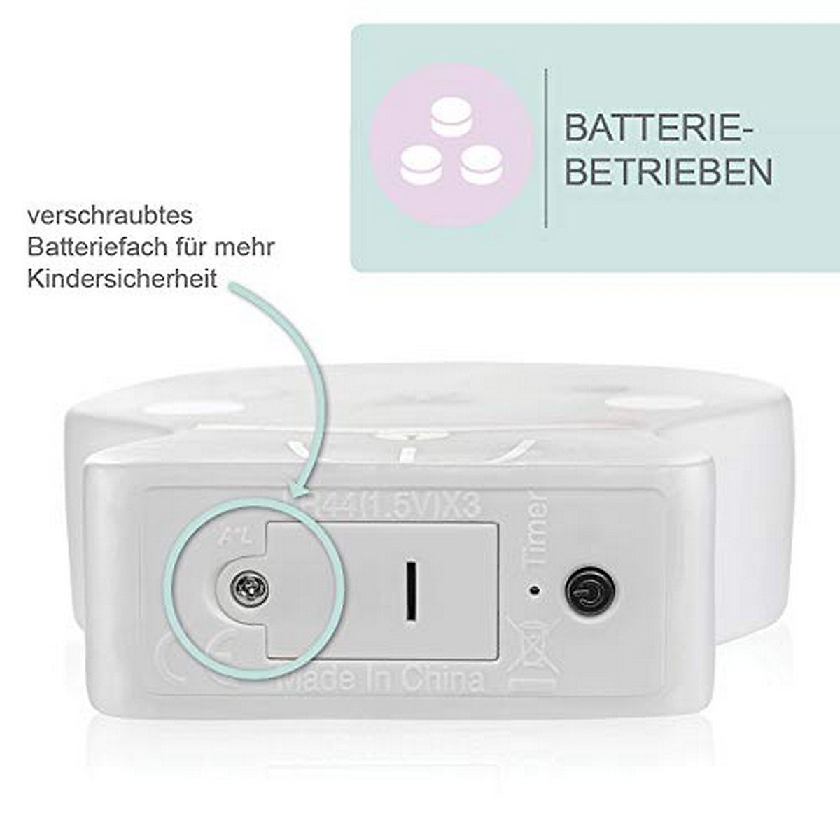 Tierfigur Katze LED Nachtlicht für Kinder mit Timer