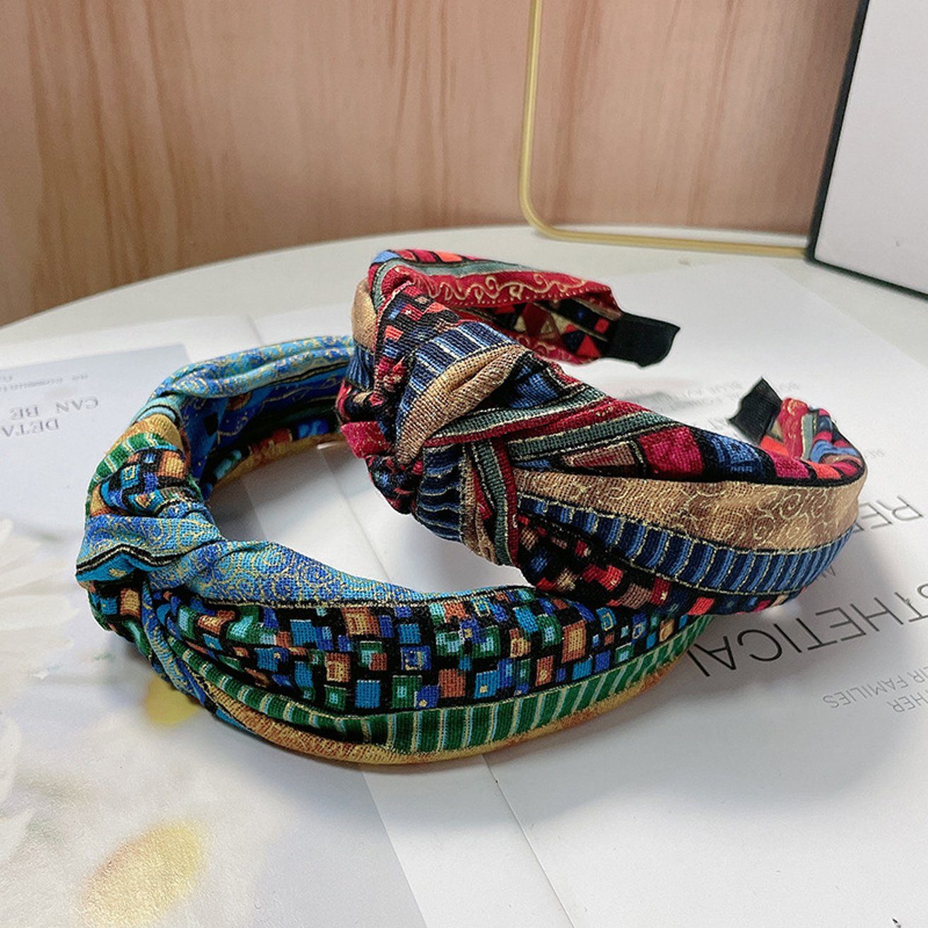 HOHEA H Haarband Stirnband Blaues Stirnband Damen Boho Haarband, 1-tlg., Billige Haargummishaarband kosmetikSommerhaarband, Haarband Damen Winter, Haarband Schminken, Haarband Mädchen