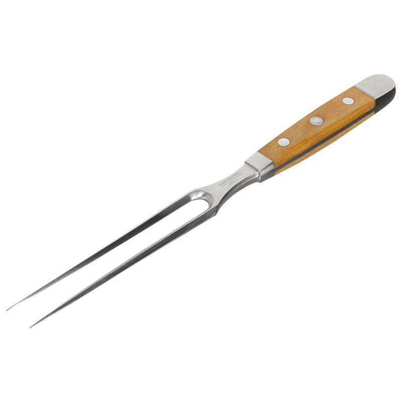 GÜDE Fleischgabel Stahl, Holz X096/18 Braun, Silber