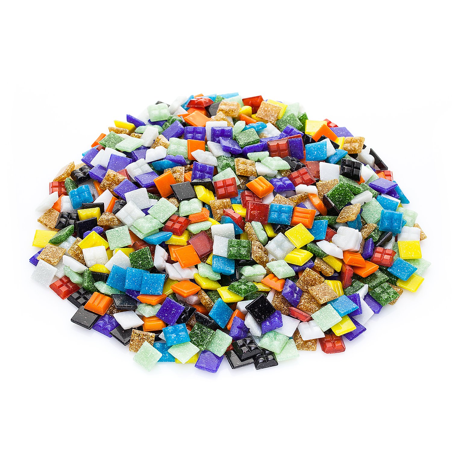 Glas-Mosaik, bunt, 10 x 10 mm, 750 g