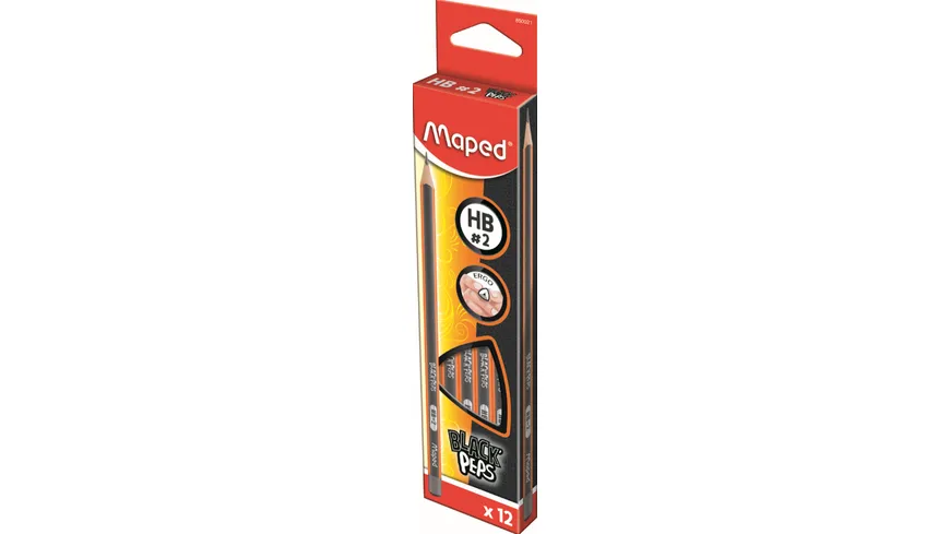 Maped Dreikant-Bleistifte Black Peps HB
