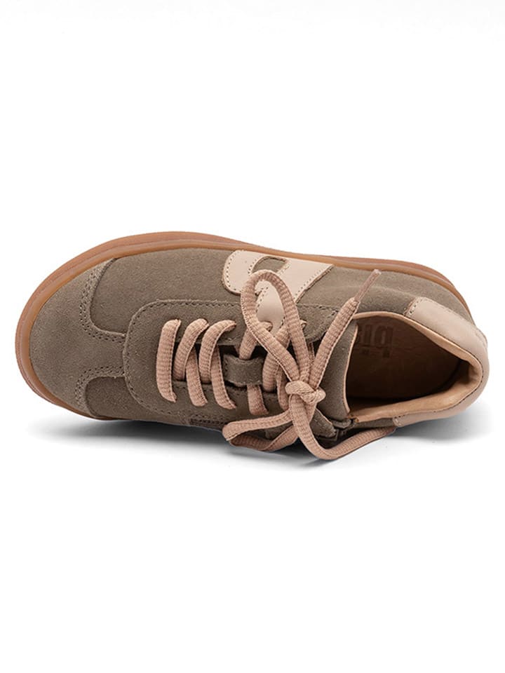 bisgaard Leder-Sneakers in Khaki günstig kaufen