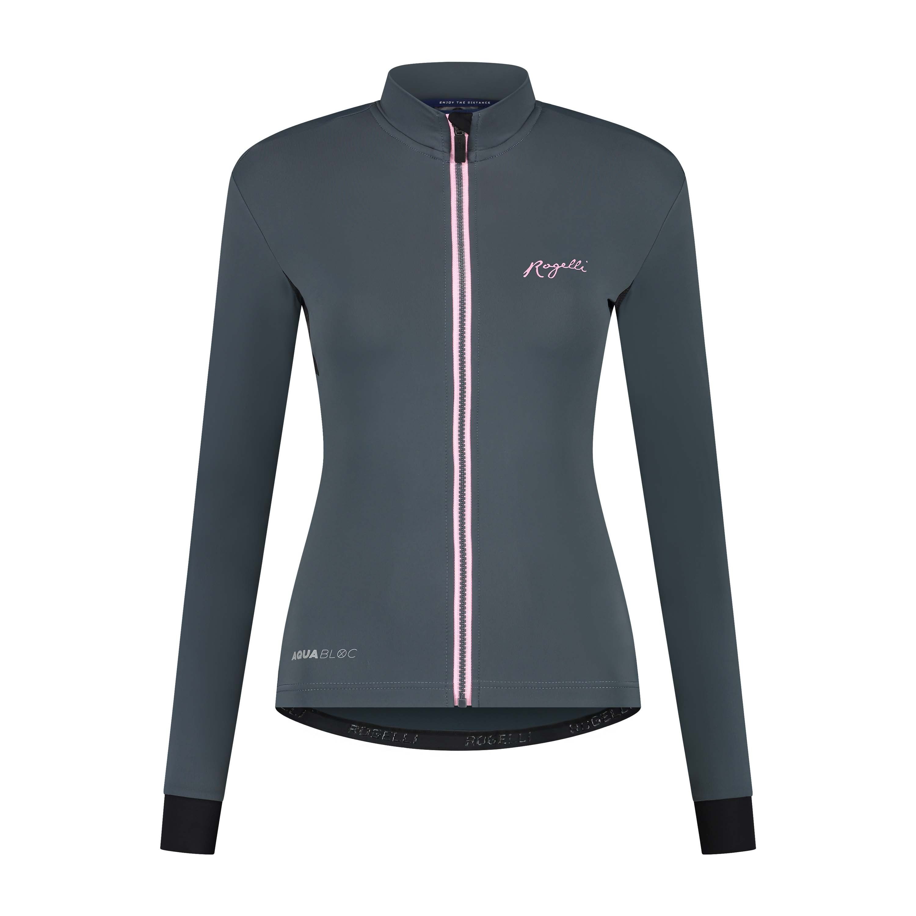 Rogelli Distance Grau/Rosa Damen Radtrikot Langarm