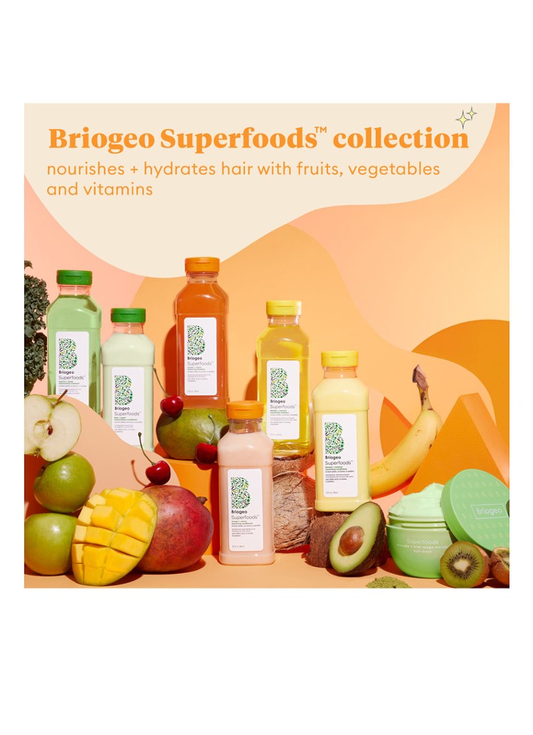 Mască de păr super hrănitoare și hidratantă Briogeo Superfoods cu avocado și kiwi