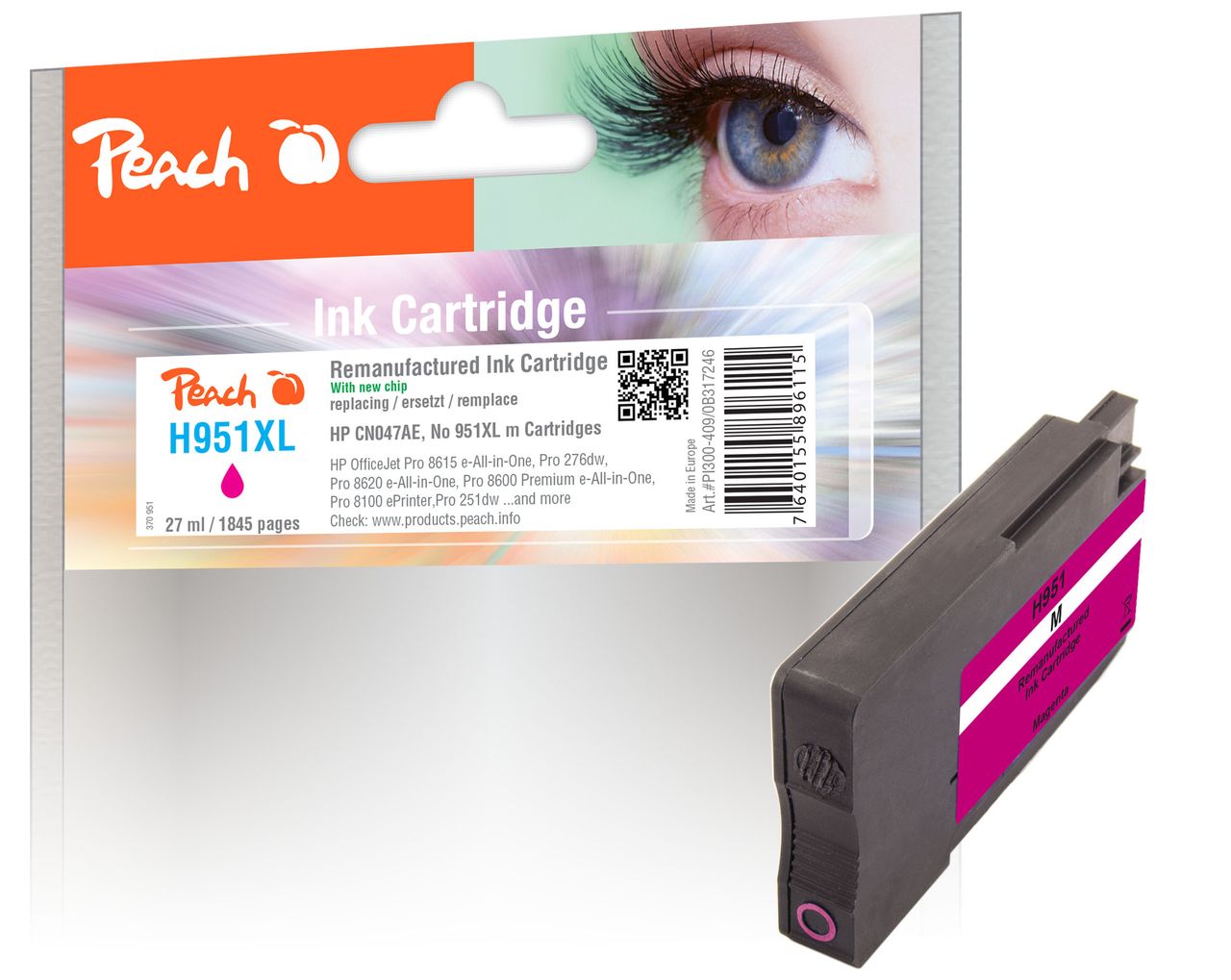 Peach Tintenpatrone magenta ersetzt HP No. 951XL m