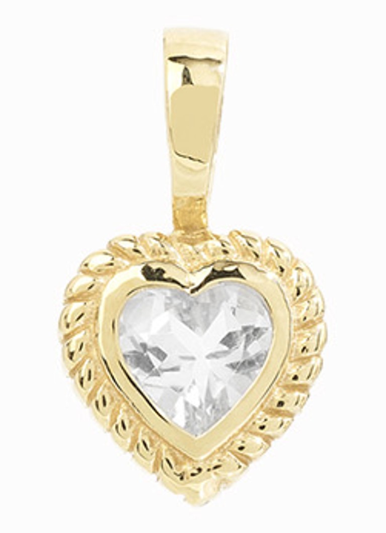 Anna + Nina Heart pendant of 14 carat yellow gold