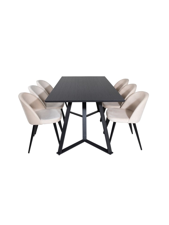 ebuy24 Essgruppe Marina 23 (7-teilig) Beige 90 x 180 cm günstig kaufen onesize