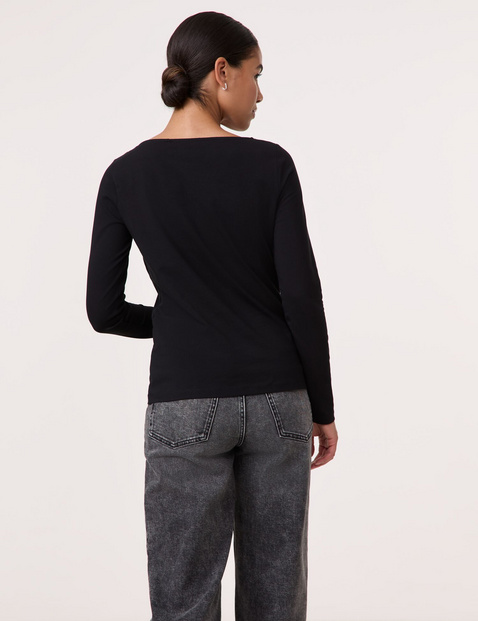 Verziertes Langarmshirt aus Bio-Baumwolle