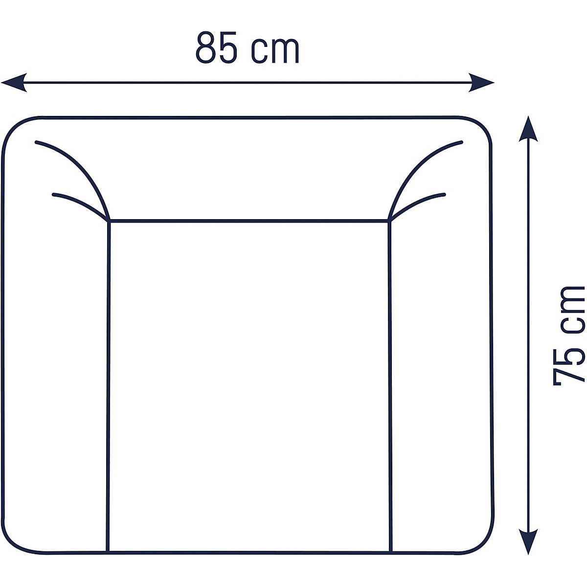 Wickelauflage Softy, 75 x 85 cm, hellgrau