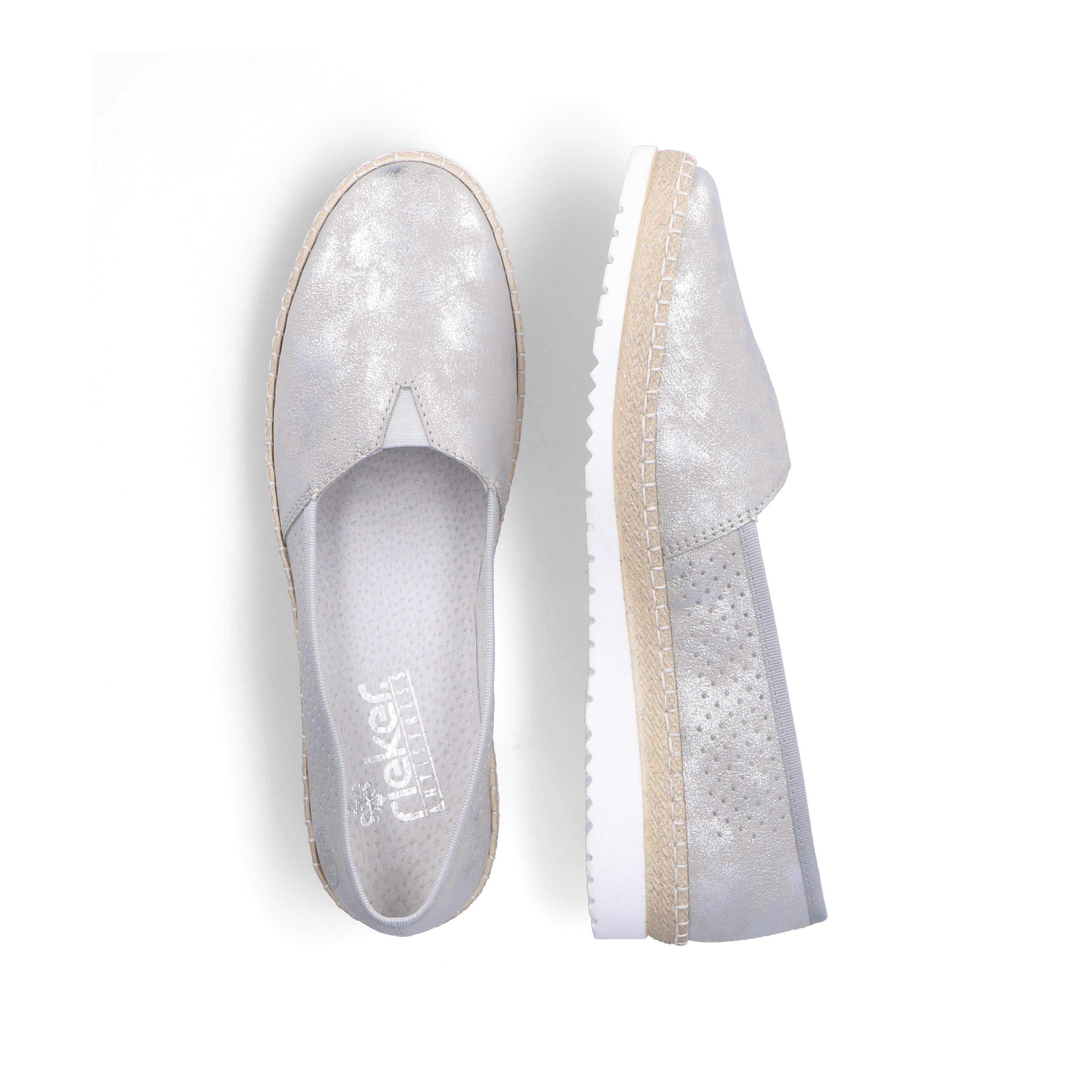 Rieker Damen Ballerinas silber